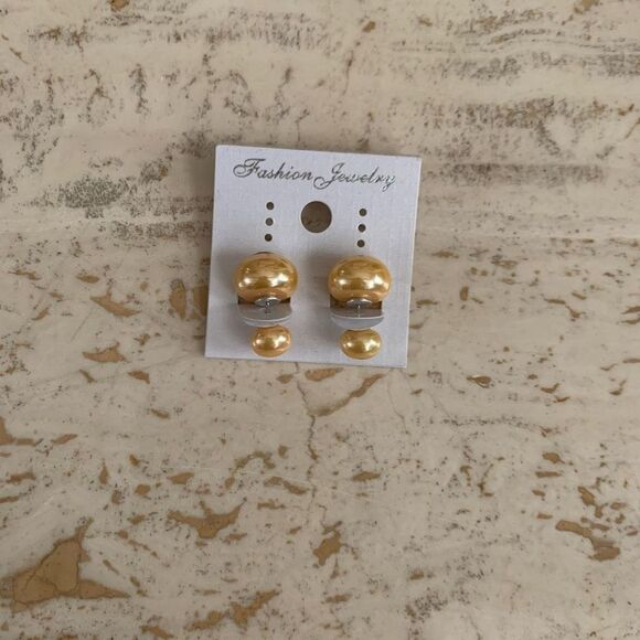 Yellow pearl earrings - Picture 1 of 7